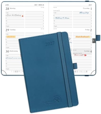 POPRUN Pocket Calendar 2027 for Purse, Weekly & Monthly Planner Pocket Size