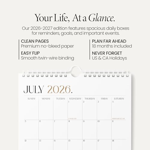 Karto Wall Calendar 2026-2027 8.5x11 in - Boho