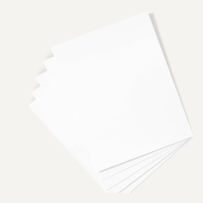 Amazon Basics Cardstock Paper, 8.5" x 11", 65 lb/176 gsm, 96 Bright White, 250 Sheets (Pack of 2)