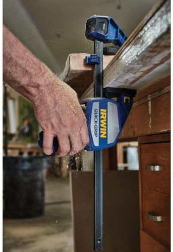 IRWIN QUICK-GRIP Bar Clamps for Woodworking, One-Handed, Heavy-Duty, 12" (1964712)
