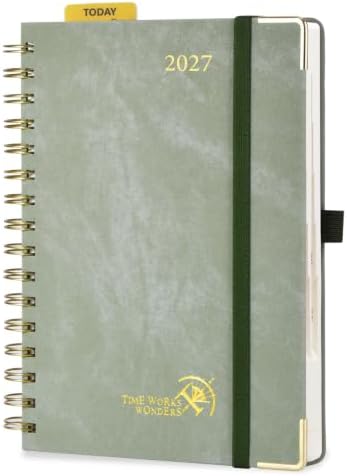 POPRUN Daily Planner 2027 One Page Per Day, 6" x 8.5", Day Calendar Book