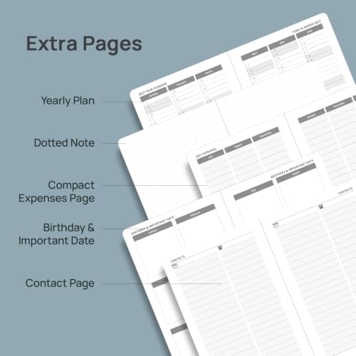 POPRUN 2027 Pocket Daily Planner One Page Per Day, 4.25"x6.25",Day Planner