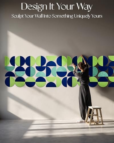 Semi-Circular Felt Wall Tiles for Bulletin Boards, Nocturne