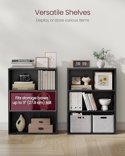 VASAGLE 3-Tier Bookshelf, Storage Organizer, 23.6 x 9.4 x 32 Inches