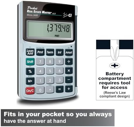 Calculated Industries 3400 Pocket Real Estate Master Financial Calculator