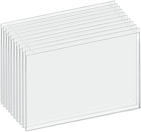 Azar Displays 162709 Horizontal Wall Mount Sign Holder, (10-Pack)