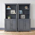 Martha Stewart Lily Pond 4-Piece Modular Cabinet and Hutch, Slate Blue