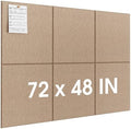 MaxGear Extra Large Bulletin Board 72" x 48", Tan Felt Wall Tiles Pushpins