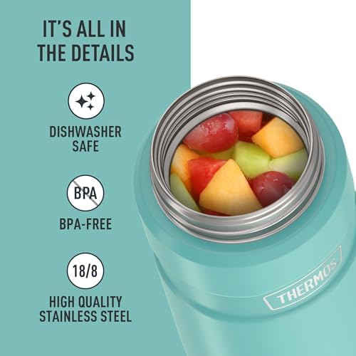 THERMOS Stainless King Vacuum-Insulated Food Jar, 24 Ounce, Matte Teal