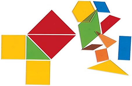 Learning Resources Power Polygons, Early Geometry Skills, Polygon Shapes, Fraction Overlay, 450 Pieces, Ages 5+