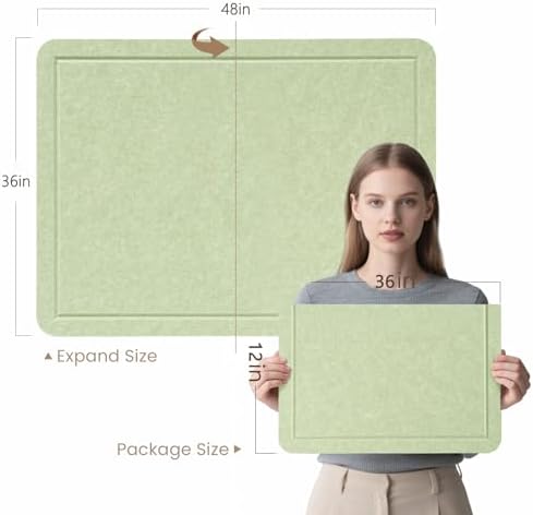 Felt Bulletin Board 48x36 inches, Decorative Pin Board for Home & Office