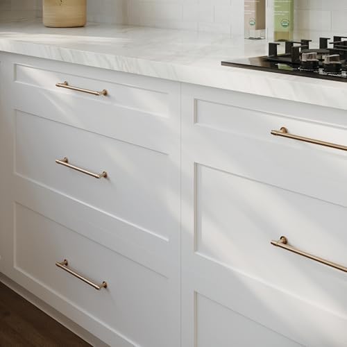 Franklin Brass 10 Pack Champagne Bronze Gold Cabinet Handles 7-9/16 inch (192mm) Kitchen Cabinet Handles and Drawer Pulls for Cupboards and Dressers | Francisco Collection