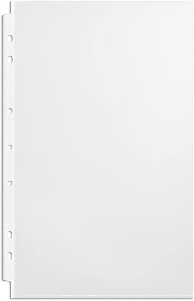 Staples Legal‑Size Sheet Protectors, 8.5" x 14", Clear, Heavy‑Duty Protection for Legal Documents, Archival‑Safe