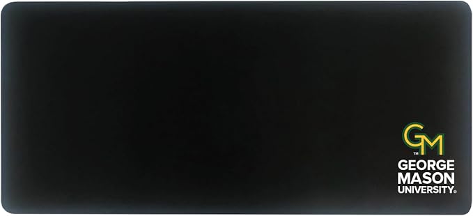 George Mason University Classic Cloth Desk Mat, Durable Office Supplies, Non-Slip Base, Responsive Desk Pad with Smooth Cloth Surface, Black