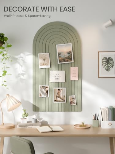 Large Arched Felt Bulletin Board 47.2''×25.5'', Sage