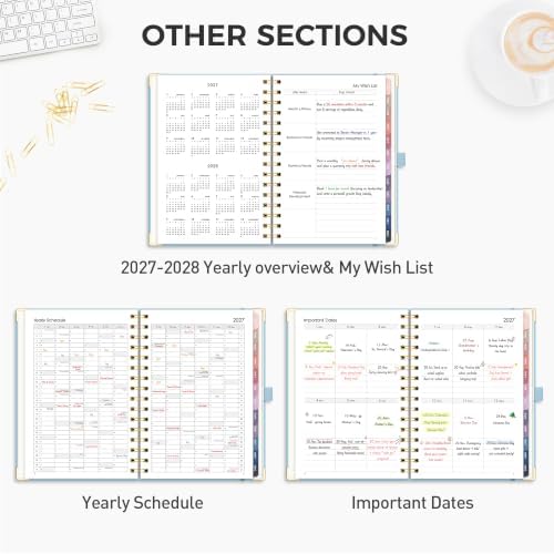 RETTACY 2027 Planner, Weekly and Monthly, A5 Size (5.7" x 8.3")