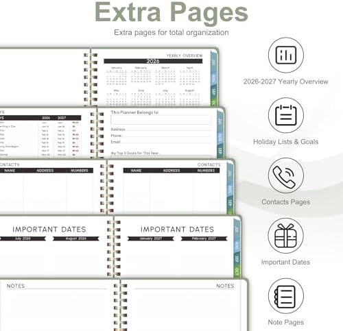 Planner 2026-2027, Weekly and Monthly Academic Planner