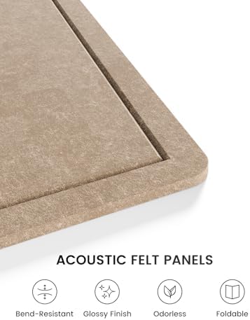 Fluxynara 59" x 35.4" Large Bulletin Board, Taupe