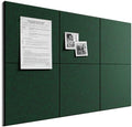 Bumusty 36"x 24" Large Felt Bulletin Board Tiles, Pine Green