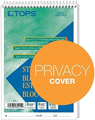 TOPS Steno Books, 6" x 9", Gregg Rule, 80 Sheets, 12 Pack (8020), White