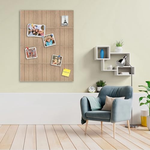 12 Pack Felt Bulletin Board, 35" x 47" Large Oatmeal Pinboard Self-Adhesive