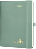 POPRUN 2027 Planner Weekly and Monthly, 6.5" x 8.75", Daily Calendar Book