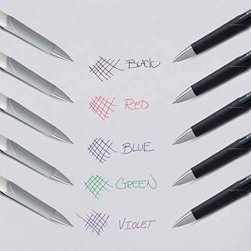 Pentel Glidewrite Signature Ballpoint Pen Pearl White Barrel, (1.0mm) Medium Line, Black Ink, 12 Pens (BX930W-A) (Pack of 2)