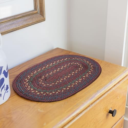 Homespice Jamestown Jute Braided Table Mats, Oval 10x15 Set of 4