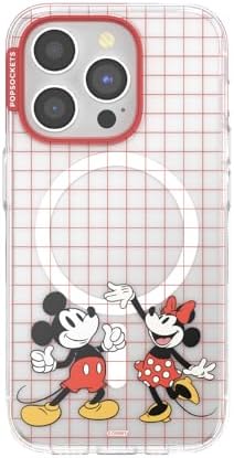 PopSockets iPhone 15 Pro Phone Case with MagSafe- Mickey & Minnie