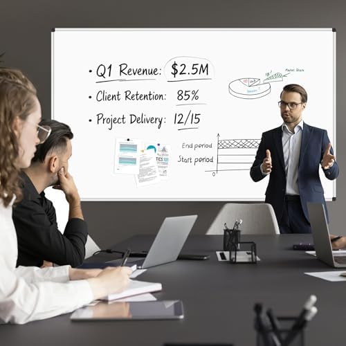 XBoard Magnetic Dry Erase Board 96 x 48 Inches Wall-Mounted