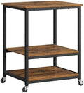 VASAGLE 3-Tier Printer Stand with Locking Wheels, Under Desk Printer Table