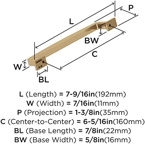 Amerock 6-5/16" Westerly Champagne Bronze Drawer Pull