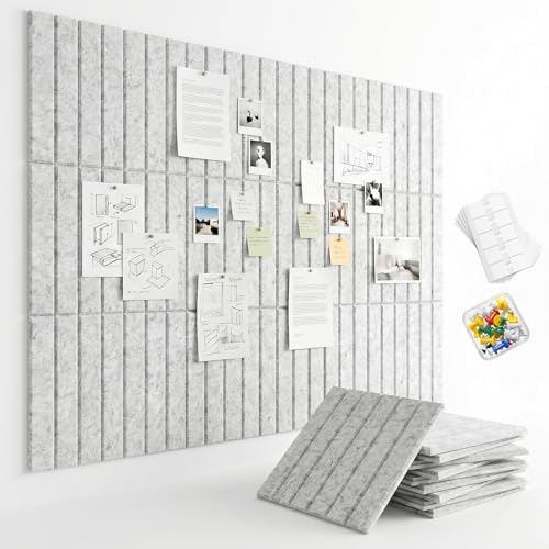 Felt Bulletin Board Tiles 48x36 12 Pack Sound Absorbing Wall Panels