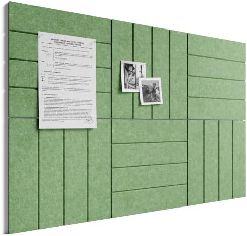 Bumusty 36" x 24" Large Cork Board Alternative, Moss Green