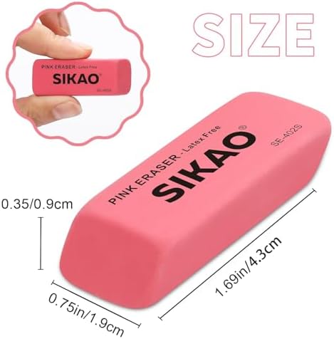 Pink Erasers, 120 Pack Pencil Erasers
