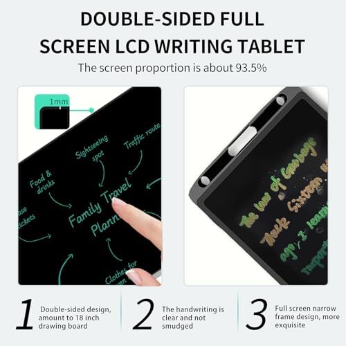 LCD Writing Tablet for Adult: Double-Sided 9.5&8in