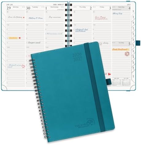 POPRUN Planner 2026-2027 (Medium - 6.5'' x 8.5'') Academic Weekly Planner