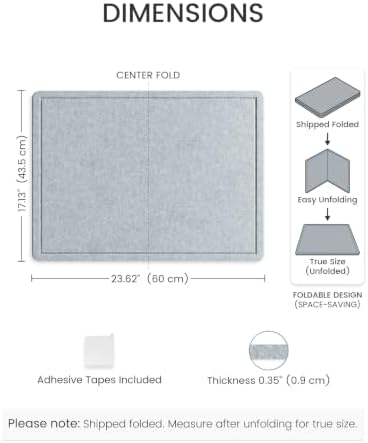 Fluxynara 23.6" x 17.1" Bulletin Board, Blue Gray