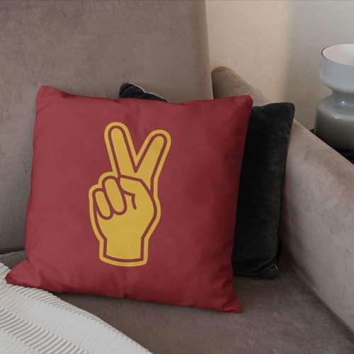 Northwest NCAA USC Trojans Horse Double-Sided Printed Throw Pillow, Soft Decorative Polyester Fan Cushion, Couch Bed or Game Room Decor, 18 x 18 in