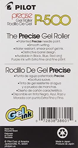 PILOT Precise P-700 Rolling Ball Stick Pens, 0.7mm, Blue, 12-Pack