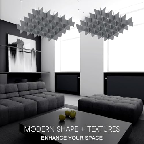 Acoustic Ceiling Panels Sound Absorbing Panels, Lattice Gray