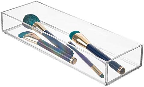 iDesign Plastic Drawer Organizer, 4" x 12" x 2", Clear