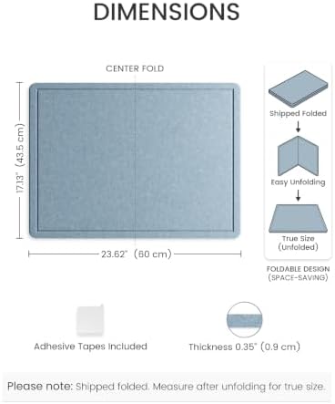 Fluxynara 23.6" x 17.1" Bulletin Board, Dusty Blue