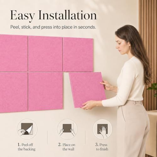 Felt Bulletin Board Tiles, Large Cork Board Alternative, 24 x 36in