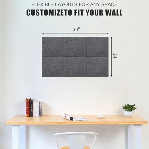 36" x 24" Felt Bulletin Board & Cork Board Alternative, Dark Gray
