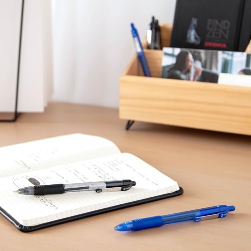 Zebra Pen Z-Grip Retractable Ballpoint Pen, Black/Blue, 1.0mm, 18-Pack