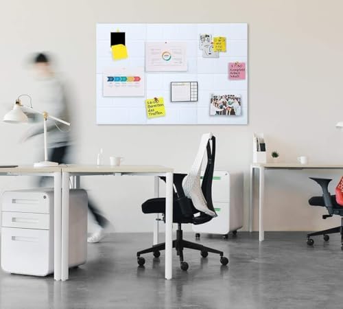 Large Cork Board Felt Board Tiles for Walls with 60 Push Pins, 11.8"x11.8" Pack of 12 Pin Board Notice Boards for Home Office Kitchen, Bulletin Board Wall Tiles for Photos Memos