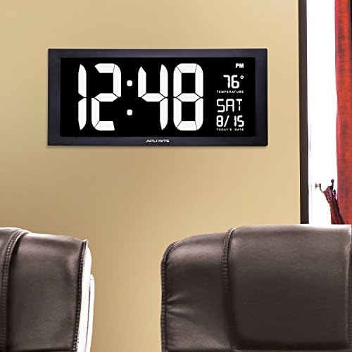 AcuRite Digital Clock, 18-Inch / White