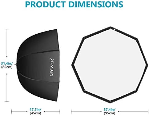NEEWER 37.5inches/95centimeters Octagon Softbox with Carrying Bag