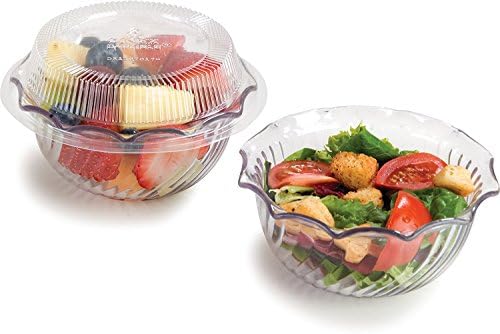 Carlisle FoodService Products 453507 Plastic Dessert Bowls, 8 oz, Clear (Pack of 48)